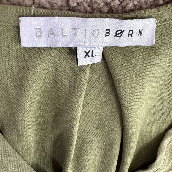 Baltic Born Faux Wrap Lydi Maxi Dress Womens XL Sheer Sleeves Button Cuff Detail - Picture 6 of 8